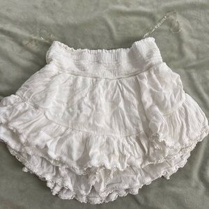 Aeropostale White Smocked Skirt